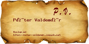 Péter Valdemár névjegykártya